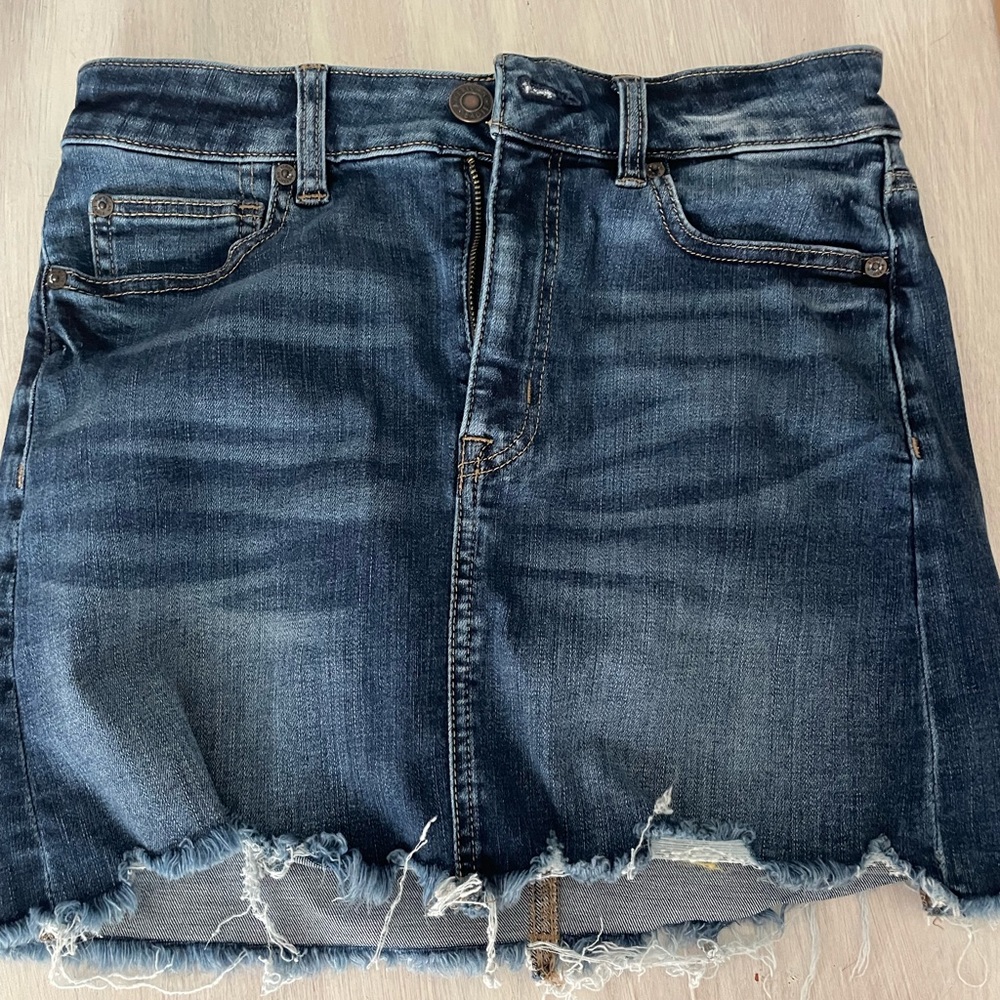 American Eagle High Rise Mini Denim Skirt